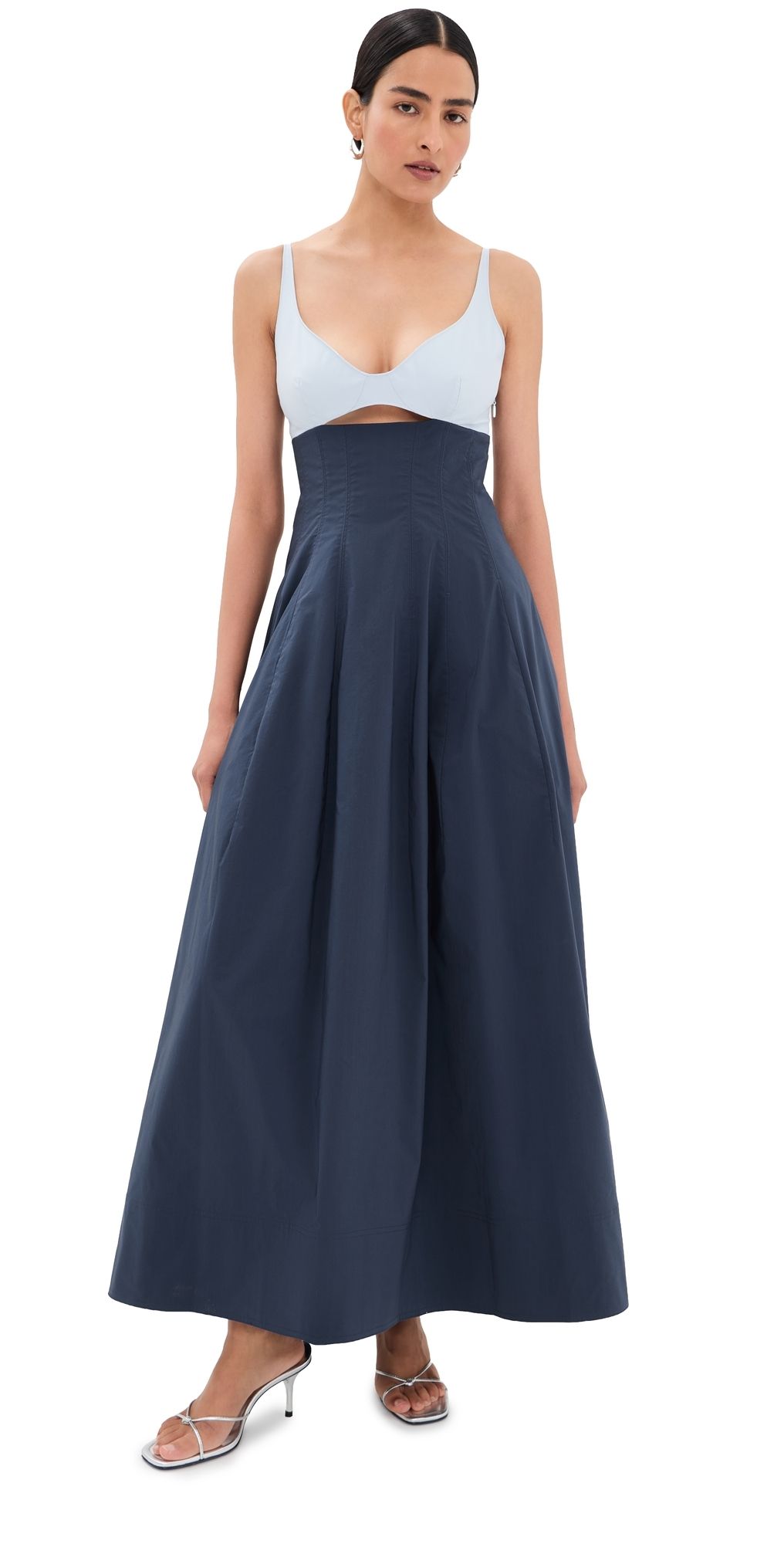 SIMKHAI Maddy Cotton Dress Midnight Periwinkle/Sky Multi 2