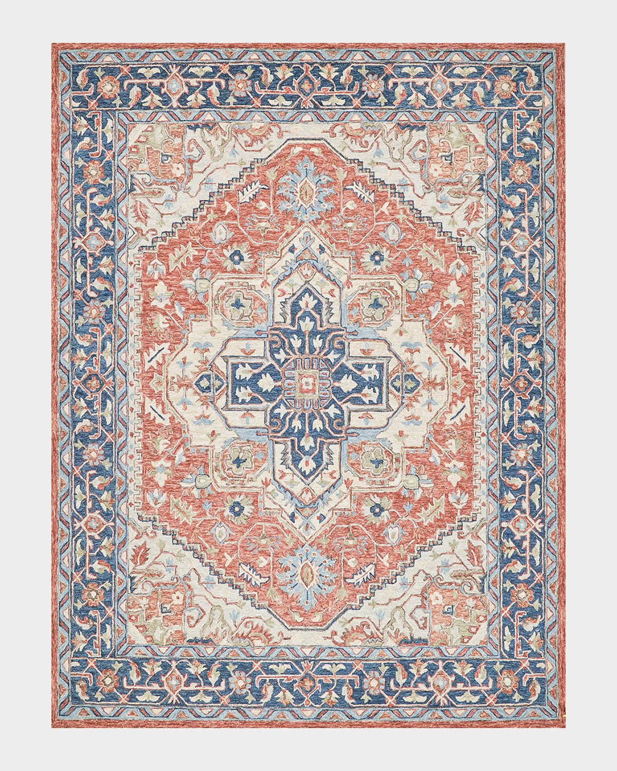 Richmond Serapi Hand-Tufted Red/Blue Rug