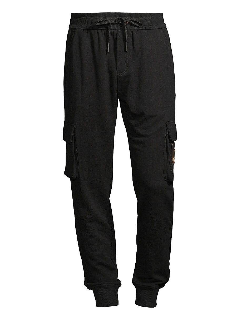 Men's Icon Sportswear Gold Clemont Cargo Joggers - Black - Size XL