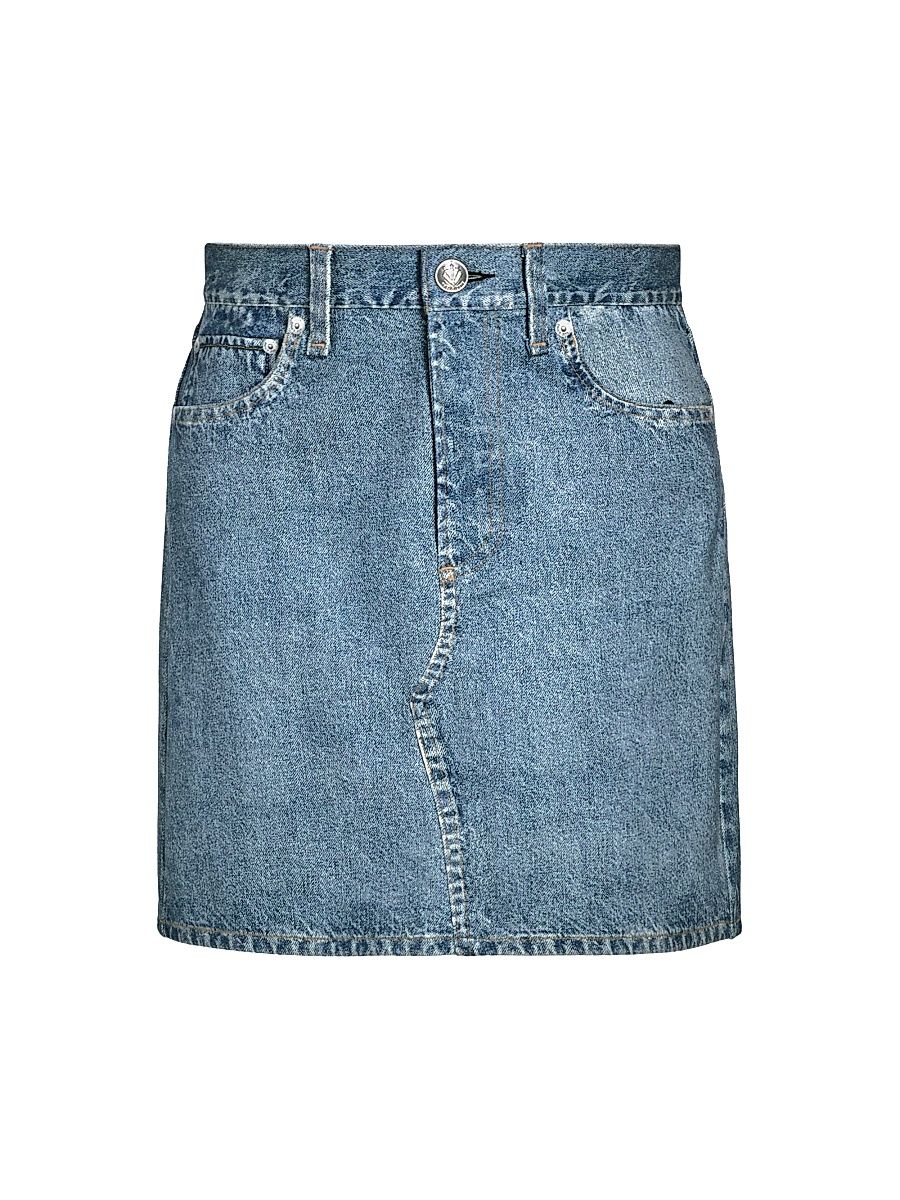Women's Miramar A-Line Denim Miniskirt - Arlo - Size 32