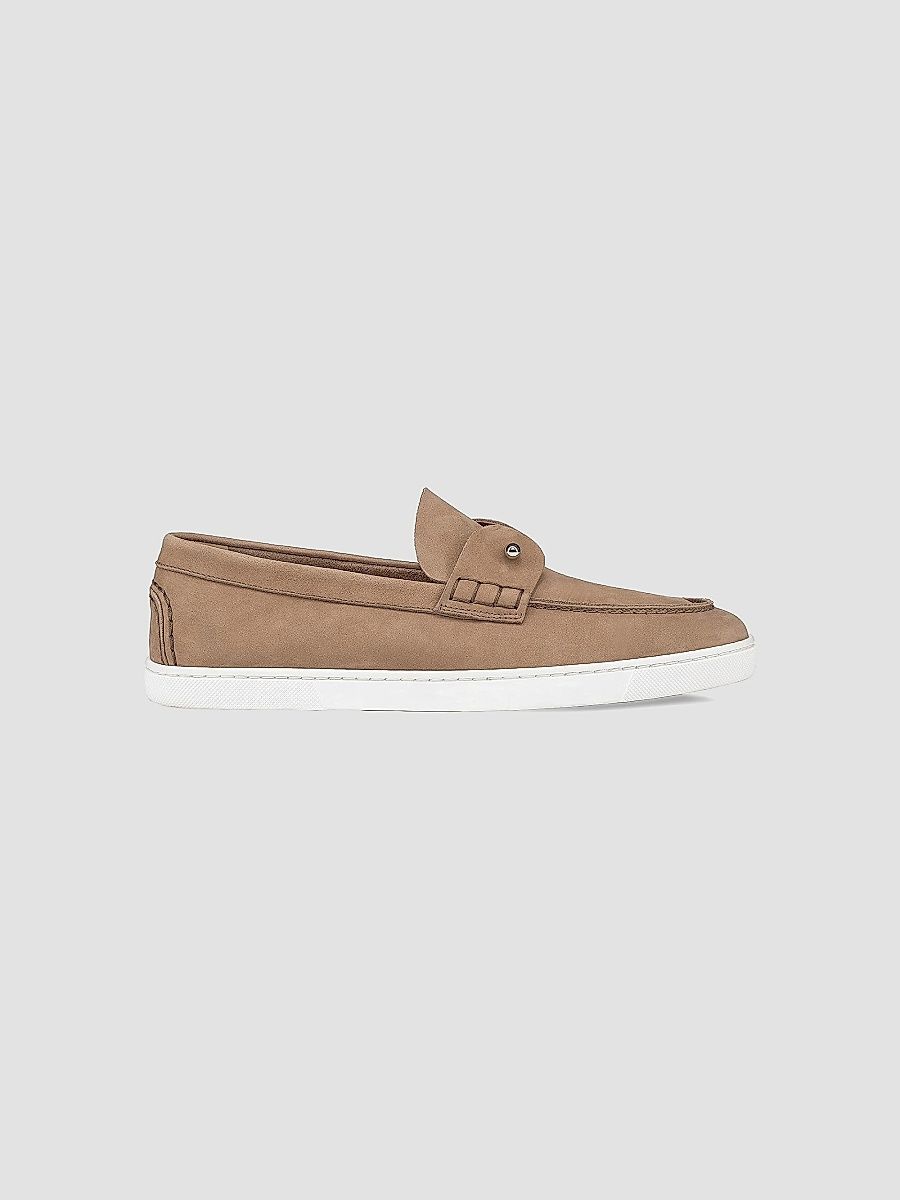 Christian Louboutin Men's Chambeli Boat Shoes - Lionne Brown - Size 15