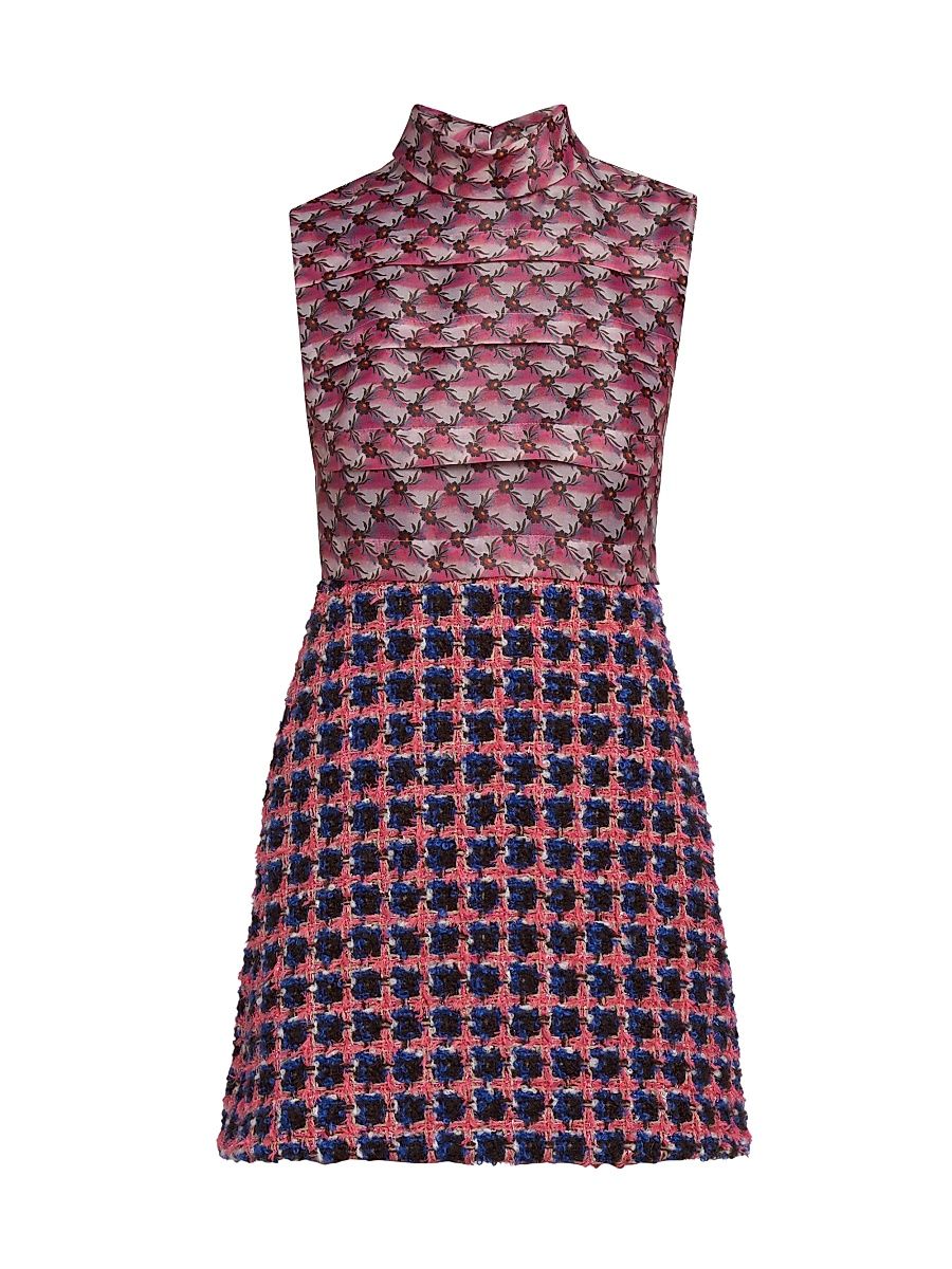 Women's Tweed Minidress - Pink - Size 12