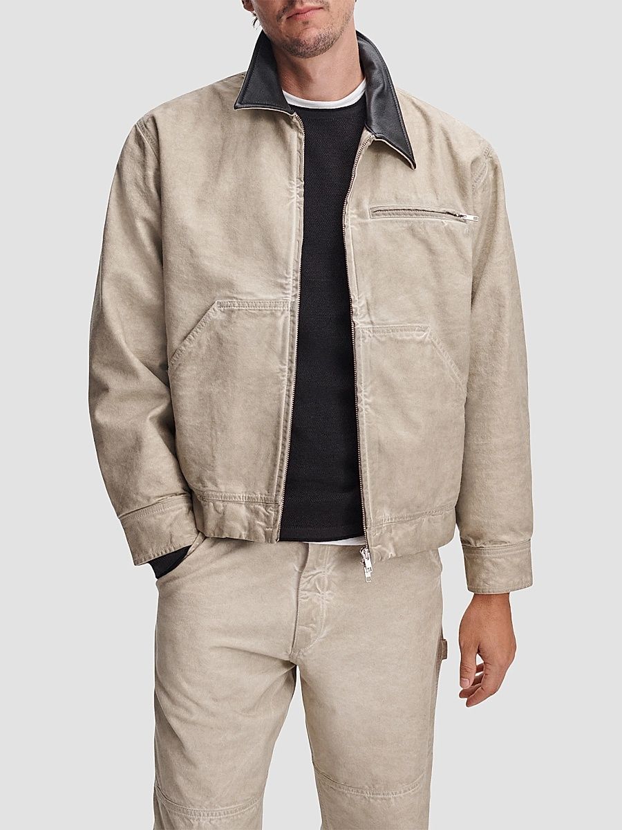 rag & bone Men's Denim Workwear Jacket - Oil Wash - Size XS