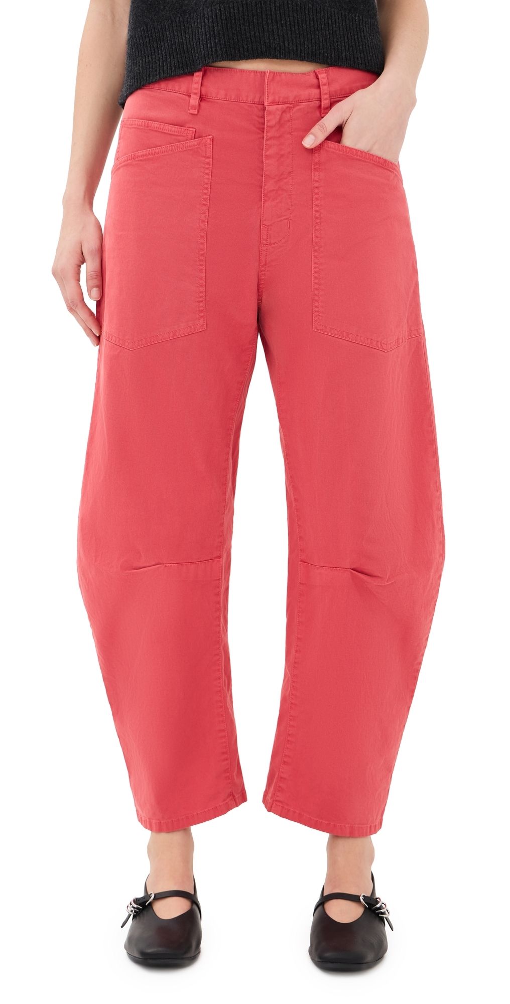 Nili Lotan Shon Twill Pants Vintage Washed/Faded Red 4