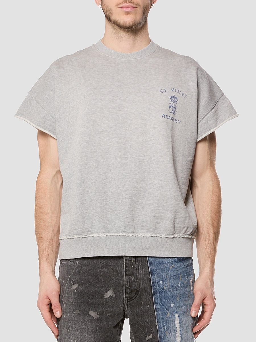 Men's Crewneck Slub Cotton Muscle T-Shirt - Heather - Size XXL