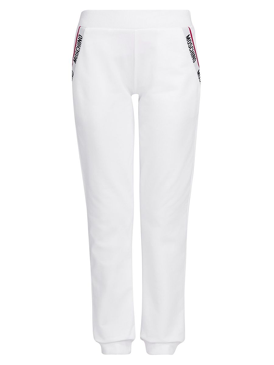Women's Stretch-Cotton Jogger Pants - White - Size Medium