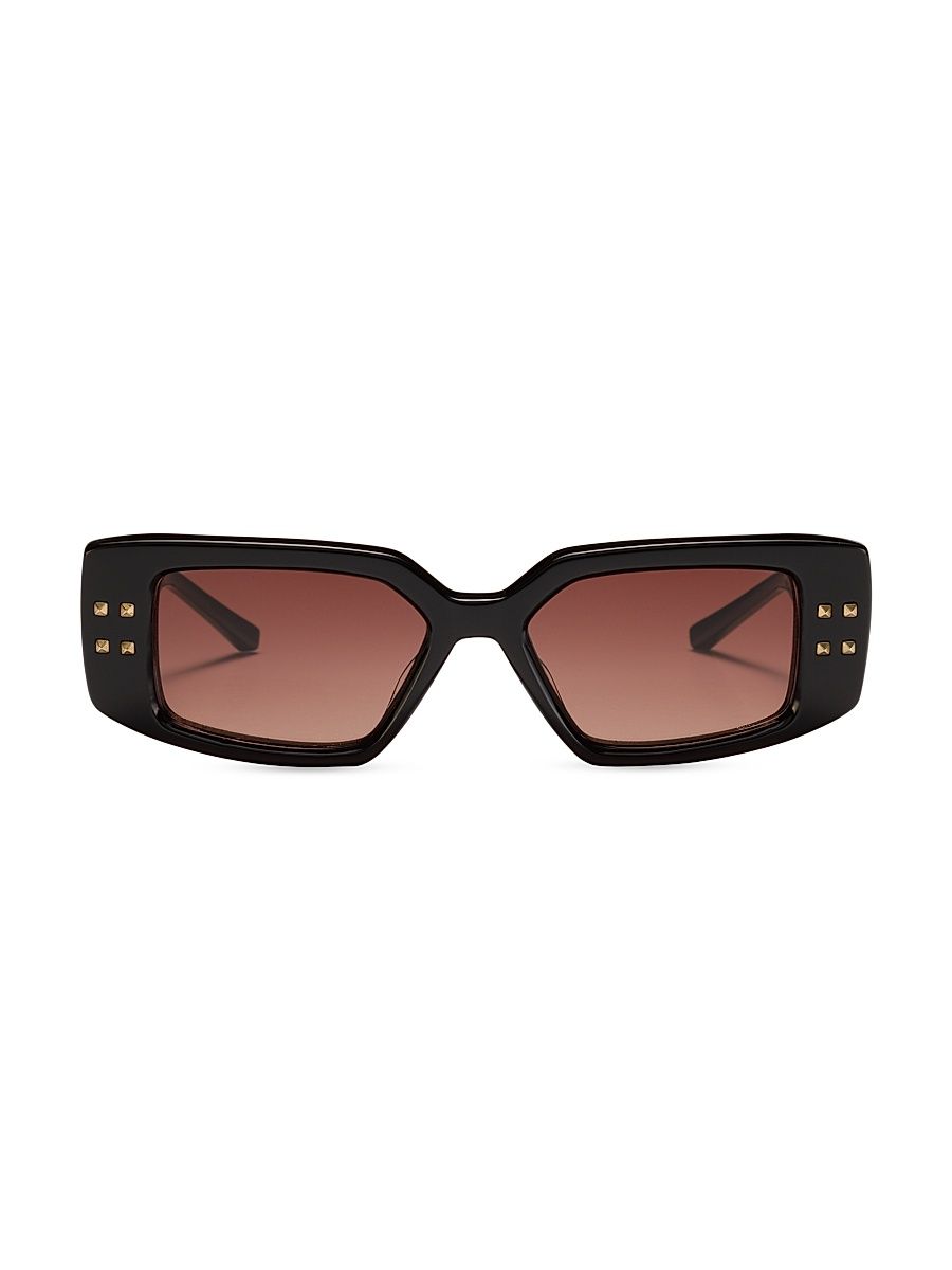 Women's V-Cinque 53MM Rectangular Sunglasses - Black