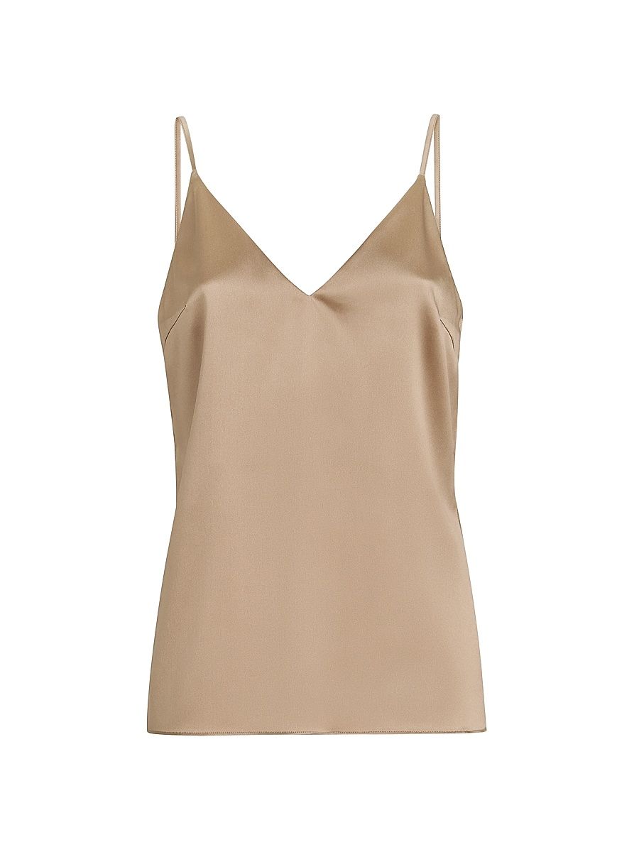 Women's Stretch Silk Satin Camisole - Beige - Size XXXXL