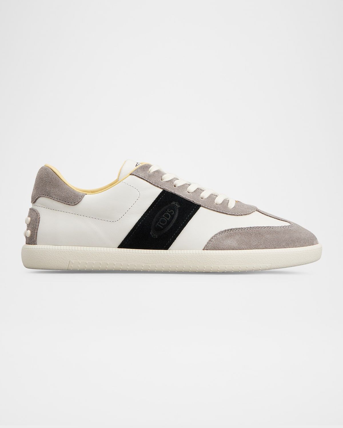 Men & apos;s Allascciata Cassetta Leggera Leather Low-Top Sneakers
