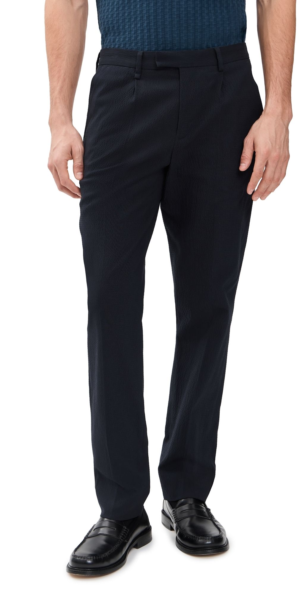 PS Paul Smith Pleated Trousers Dark Navy 34