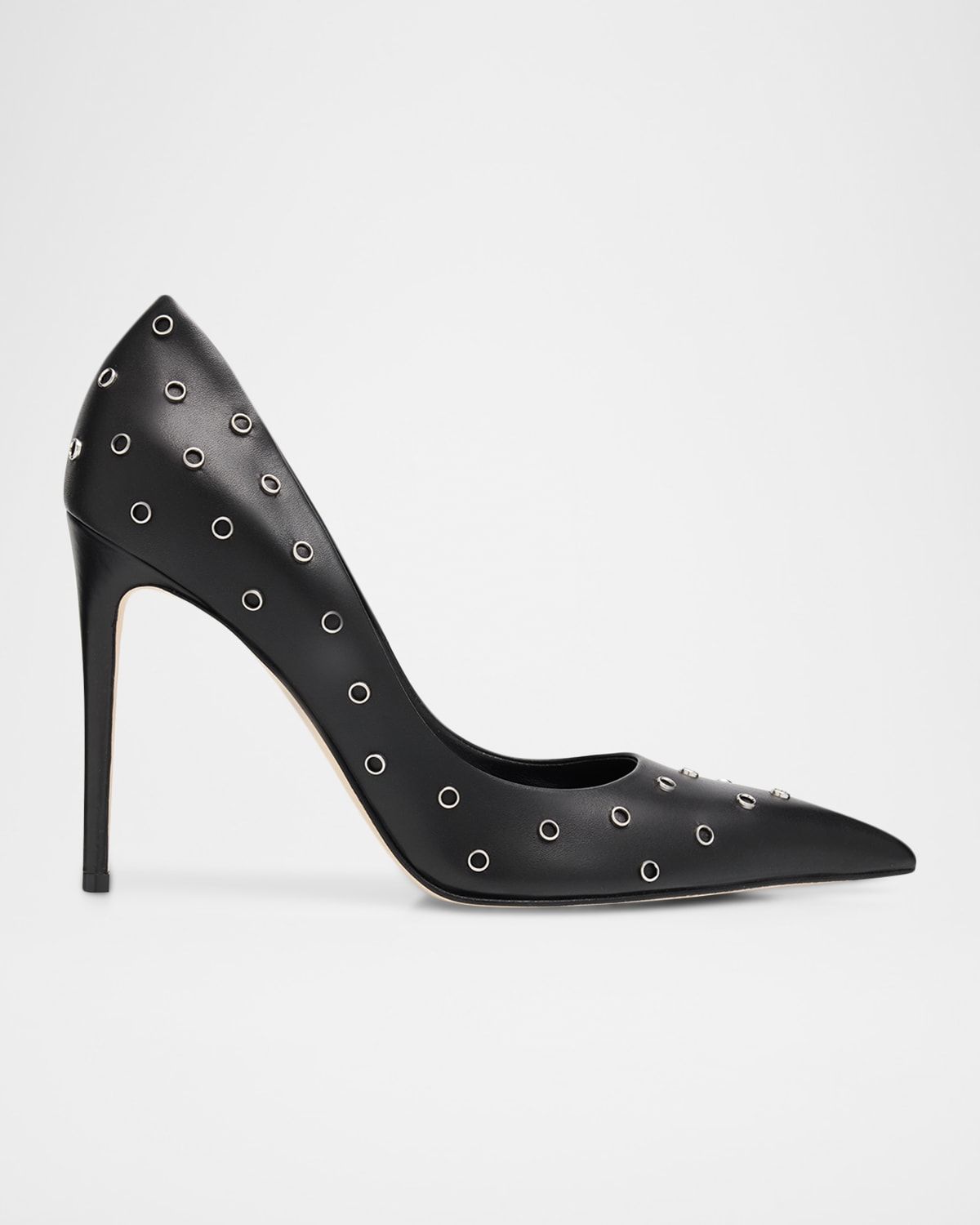 105mm Studded Leather Pumps