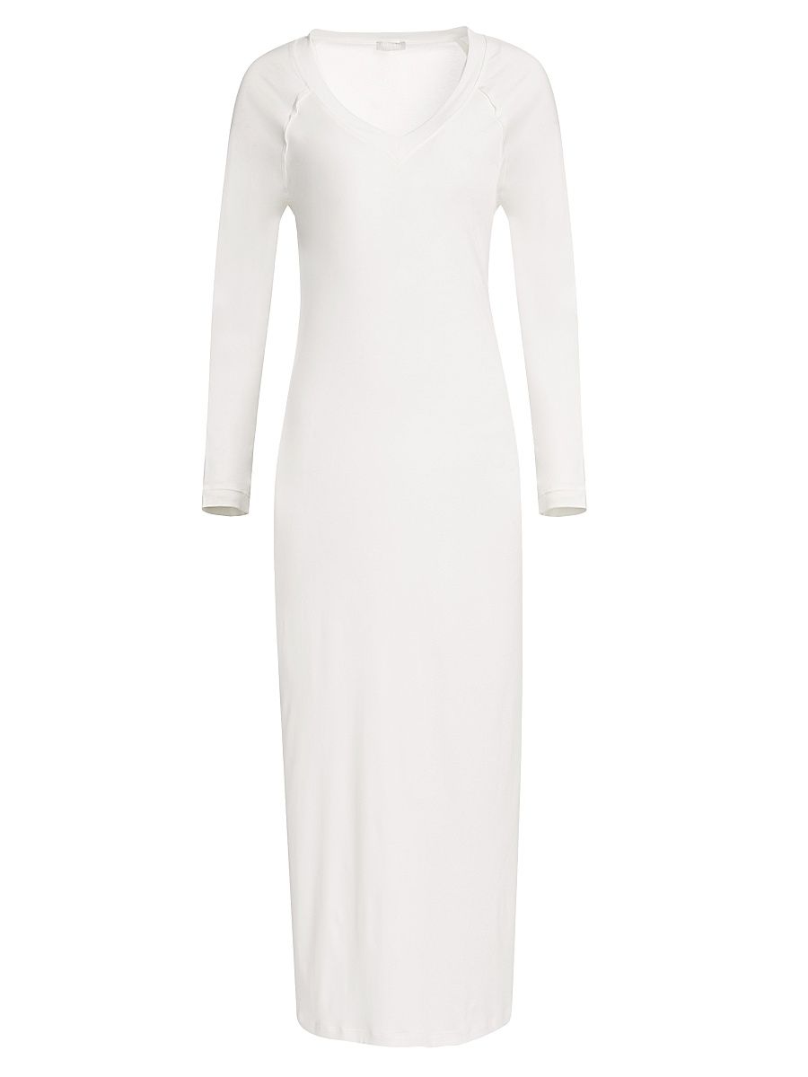 Women's Pure Essence Long-Sleeve Gown - Off White - Size Medium
