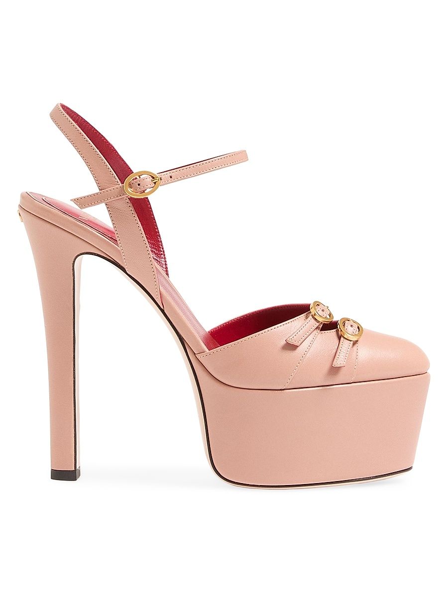Women's Crasher 145MM Platform Pumps in Kidskin - Pink - Size 12