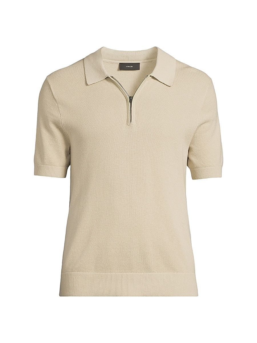 Men's Piqué Cotton-Blend Polo Shirt - Seaweed - Size XXL