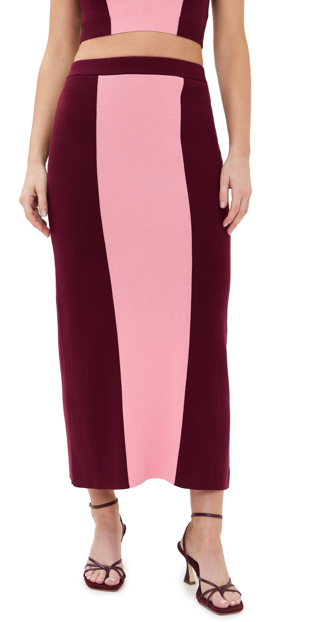 LE BOP Colorblocked Skirt Black & White XS