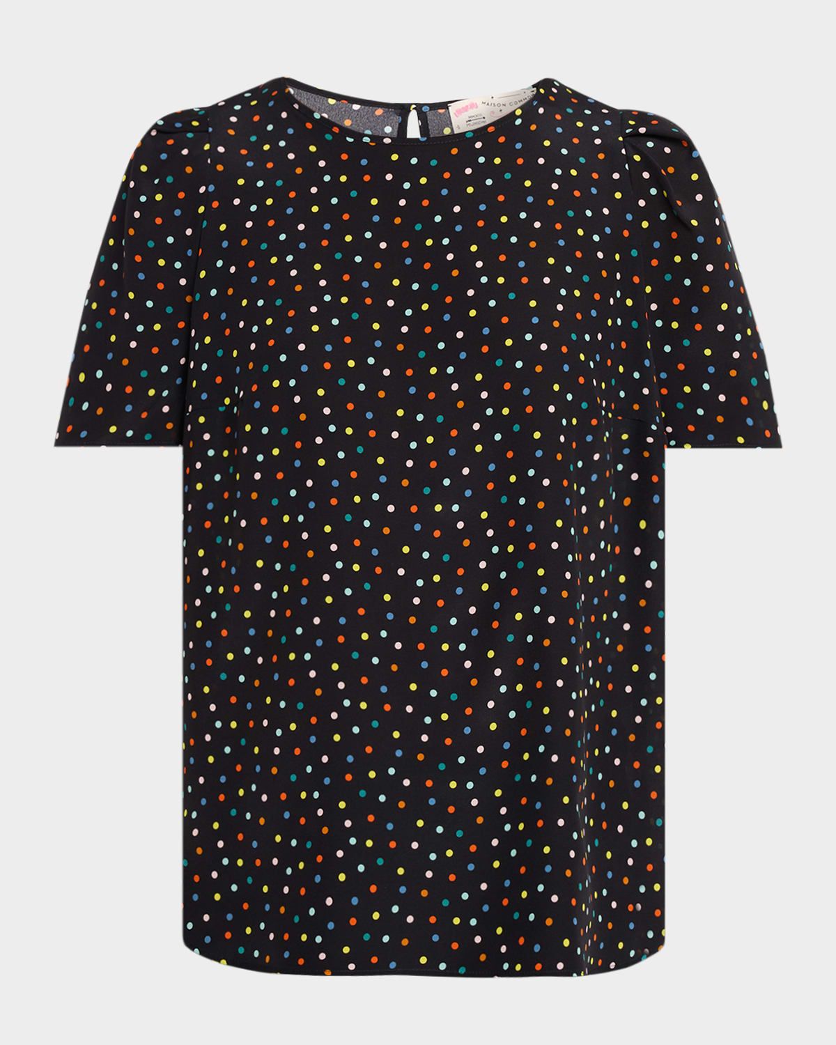 Polka Dot Silk Blouse
