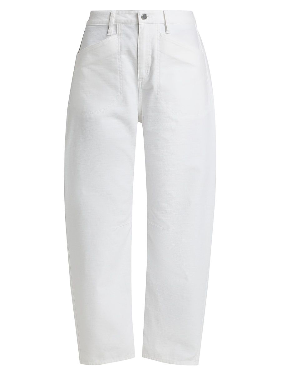 Women's Featherweight Stevie Slim Tapered Barrel-Leg Jeans - White - Size 32