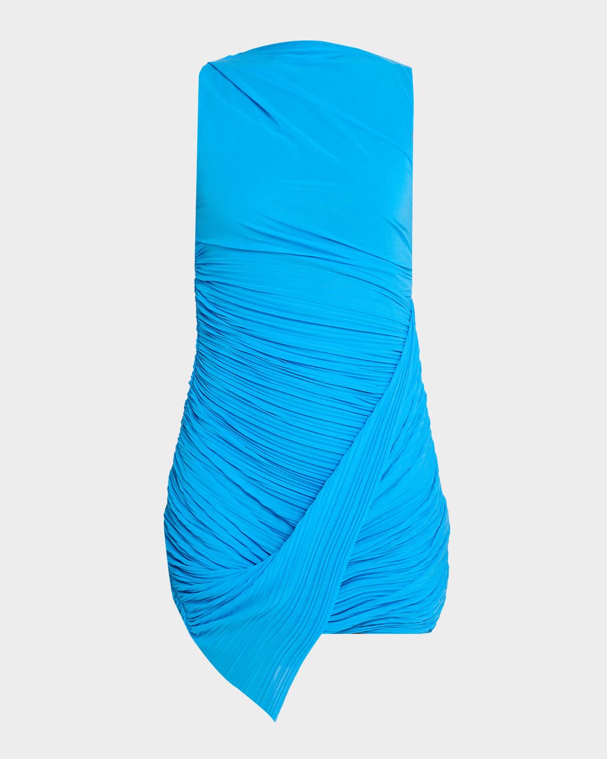 Xayah Twist Draped Sleeveless Mini Dress