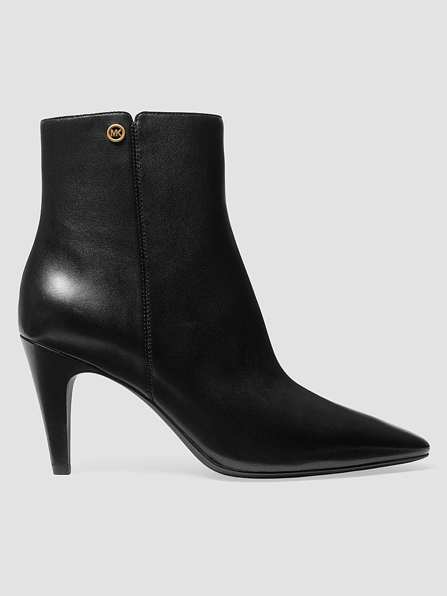 Women's Daniela 76MM Leather Booties - Black - Size 11
