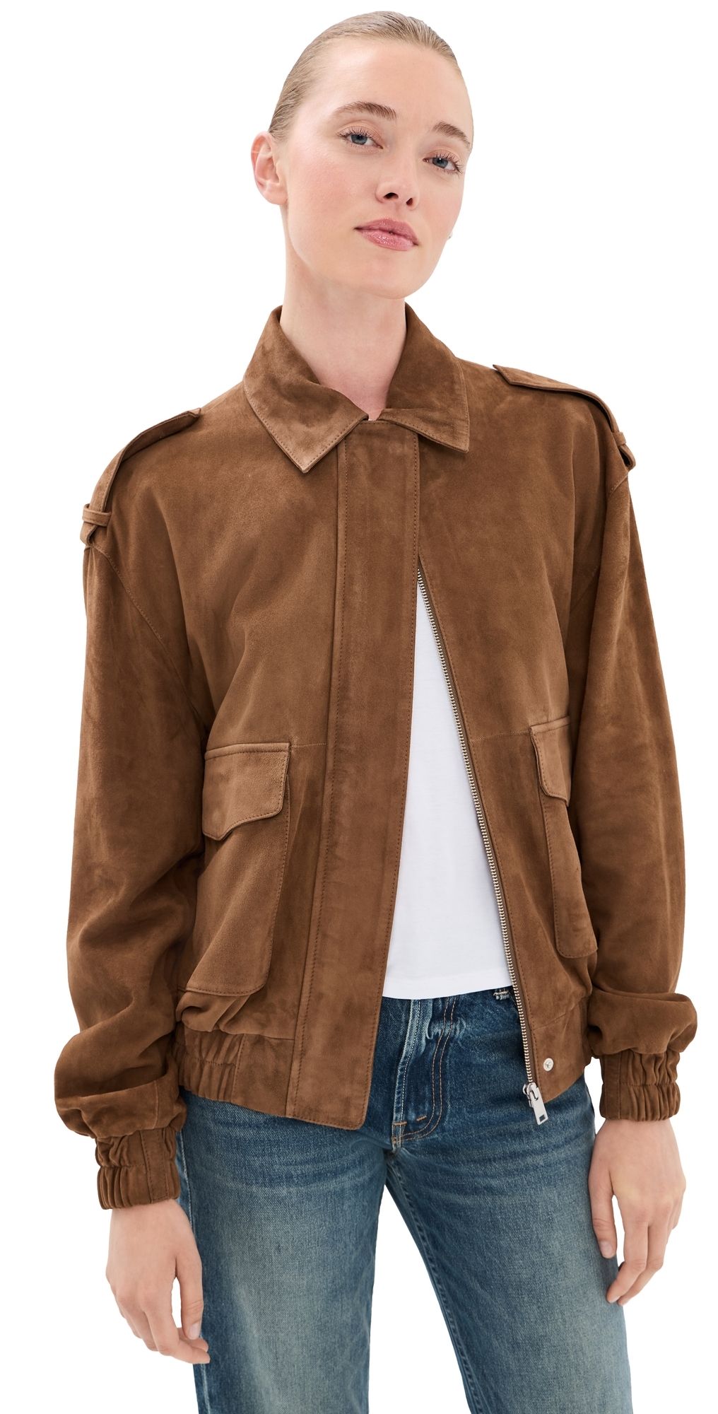 ARMA Halti Lamb Suede Jacket Saddle 32