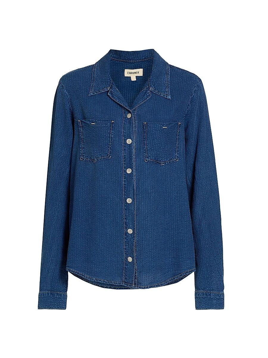 Women's Isla Denim Shirt - Heron - Size XS