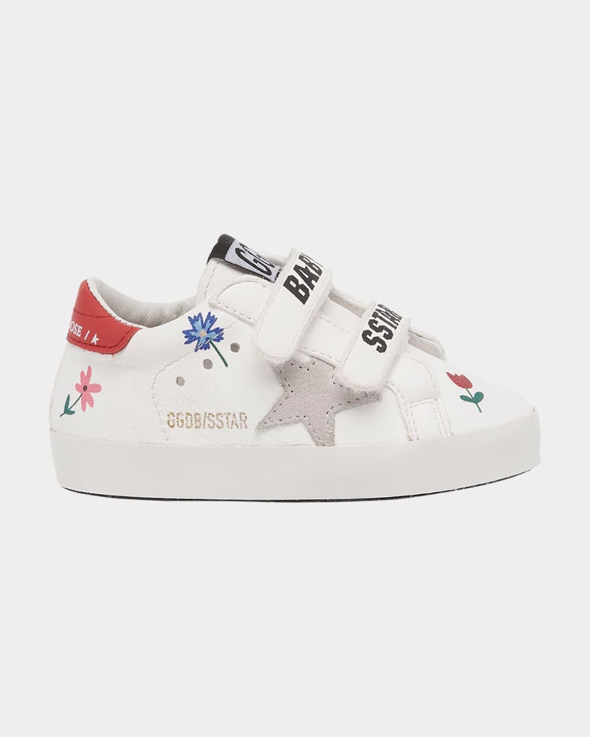 Girl & apos;s School Leather Low Top Sneakers, Baby