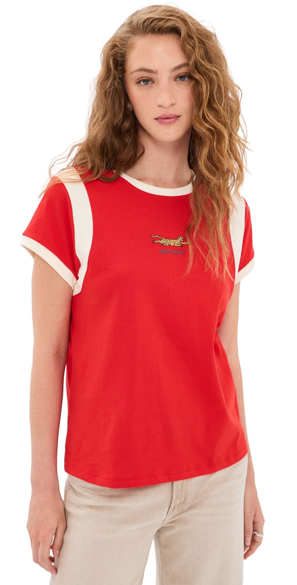 MOTHER The Boxy Goodie Inset Tee Mother Jag XL