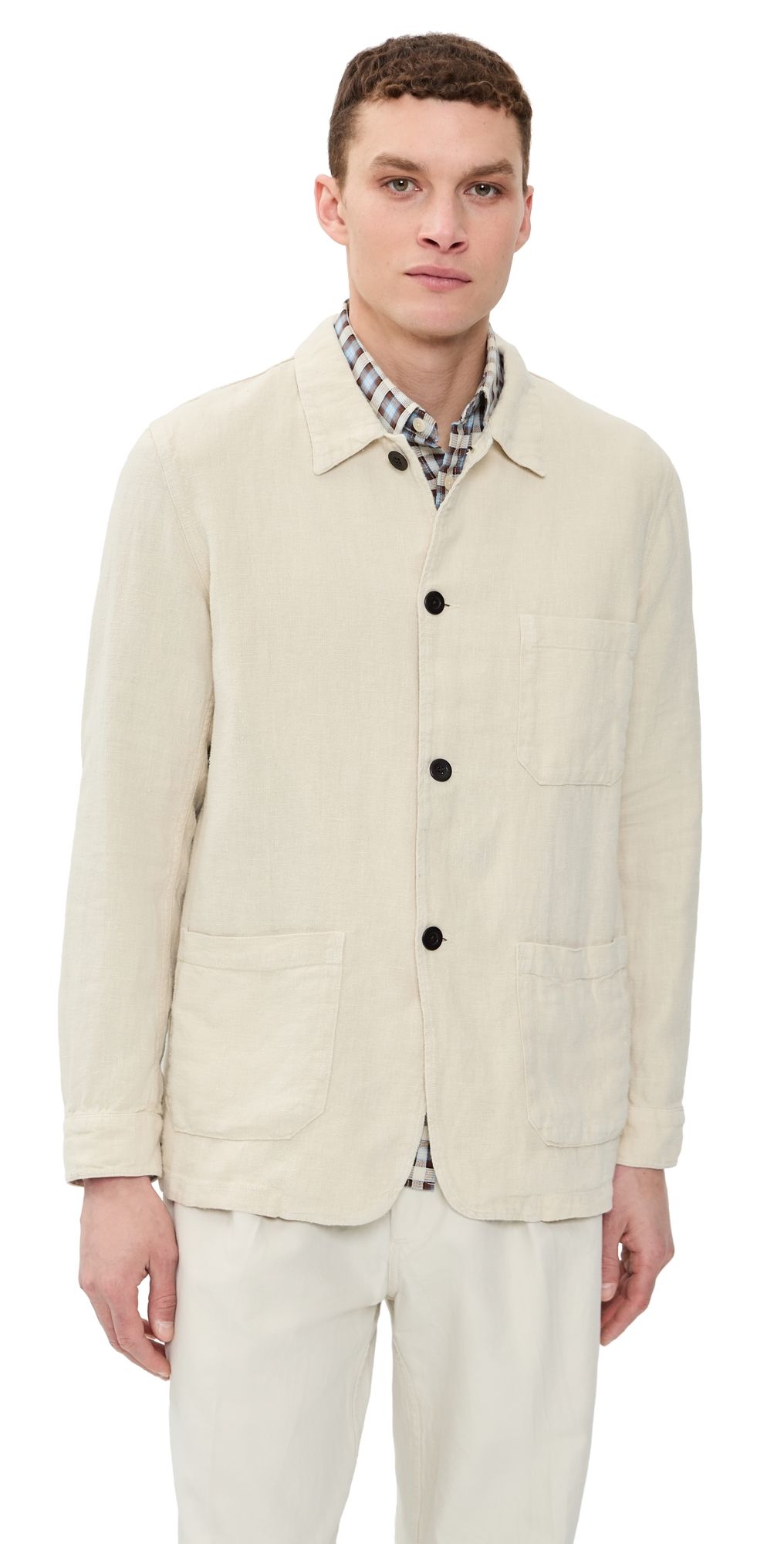 Portuguese Flannel Labura Linen Jacket Ecru XL