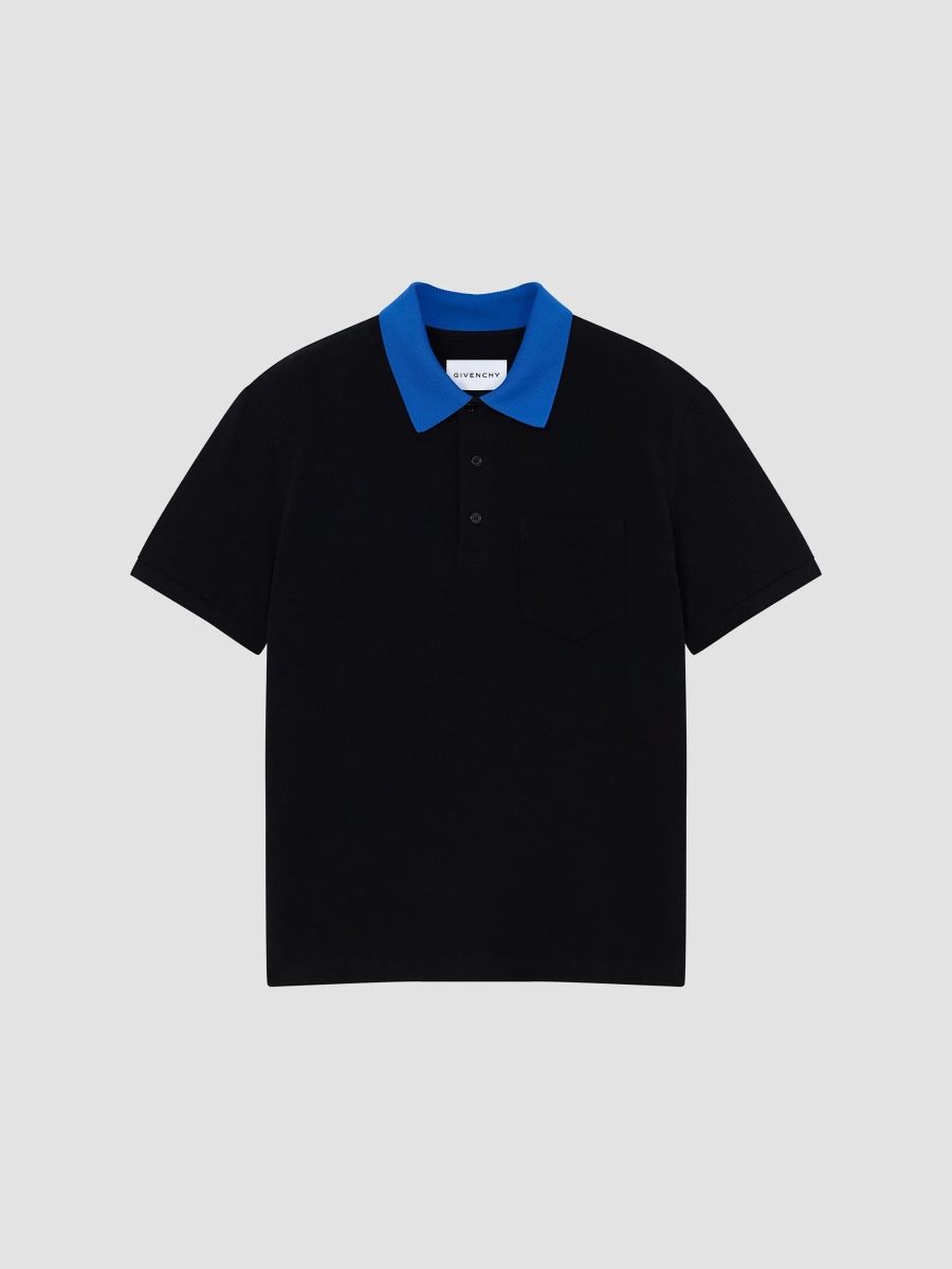 Givenchy Men's Polo in Cotton with Embroidery - Black - Size XXL