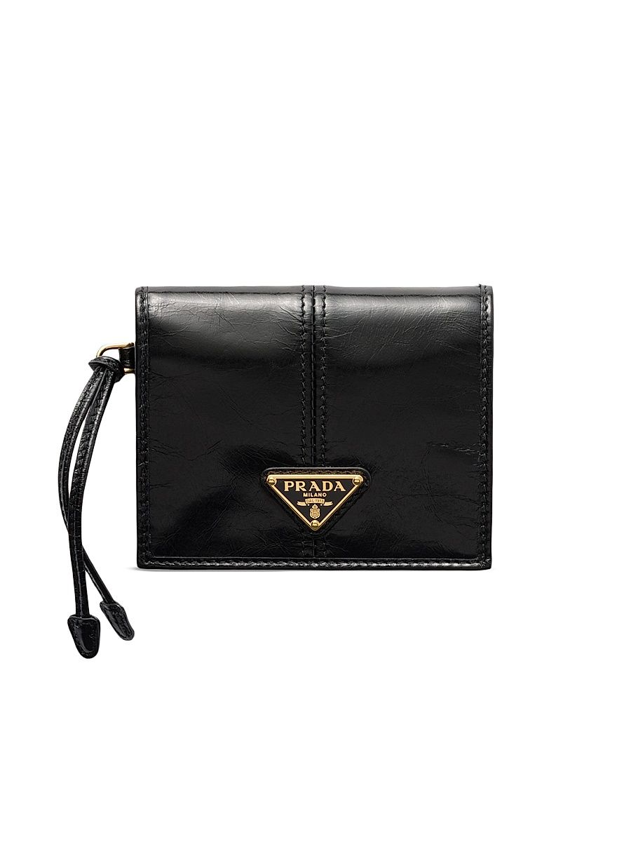 Women's Small Leather Wallet - Black