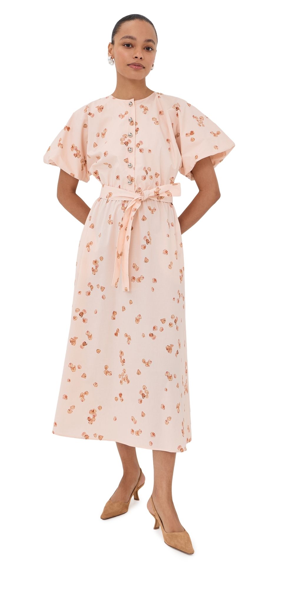 Altuzarra Paulina Dress Pale Blush Petals 42