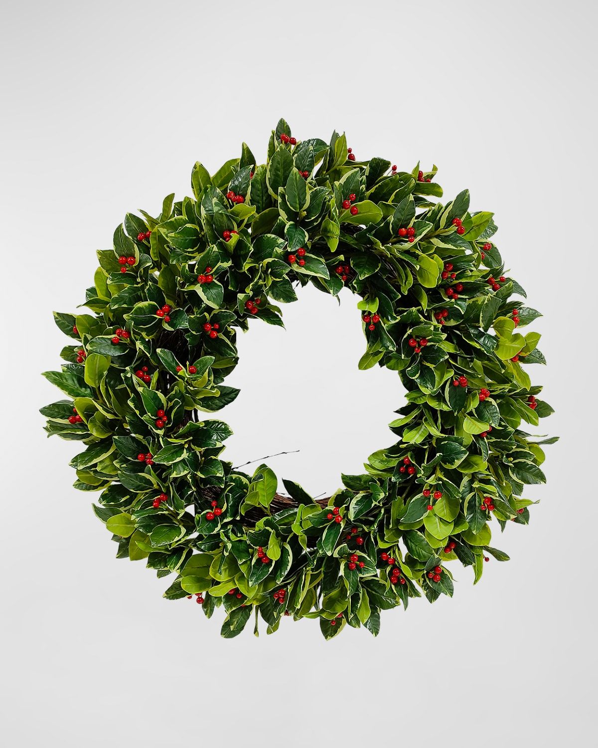 Rounded Holly Wreath