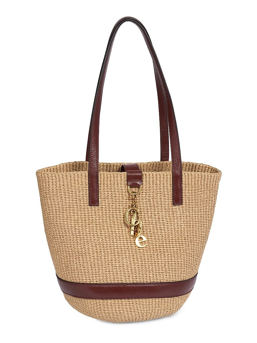 Women's Medium Charms Fair-Trade Braided Paper Basket Bag - Crafty Brown