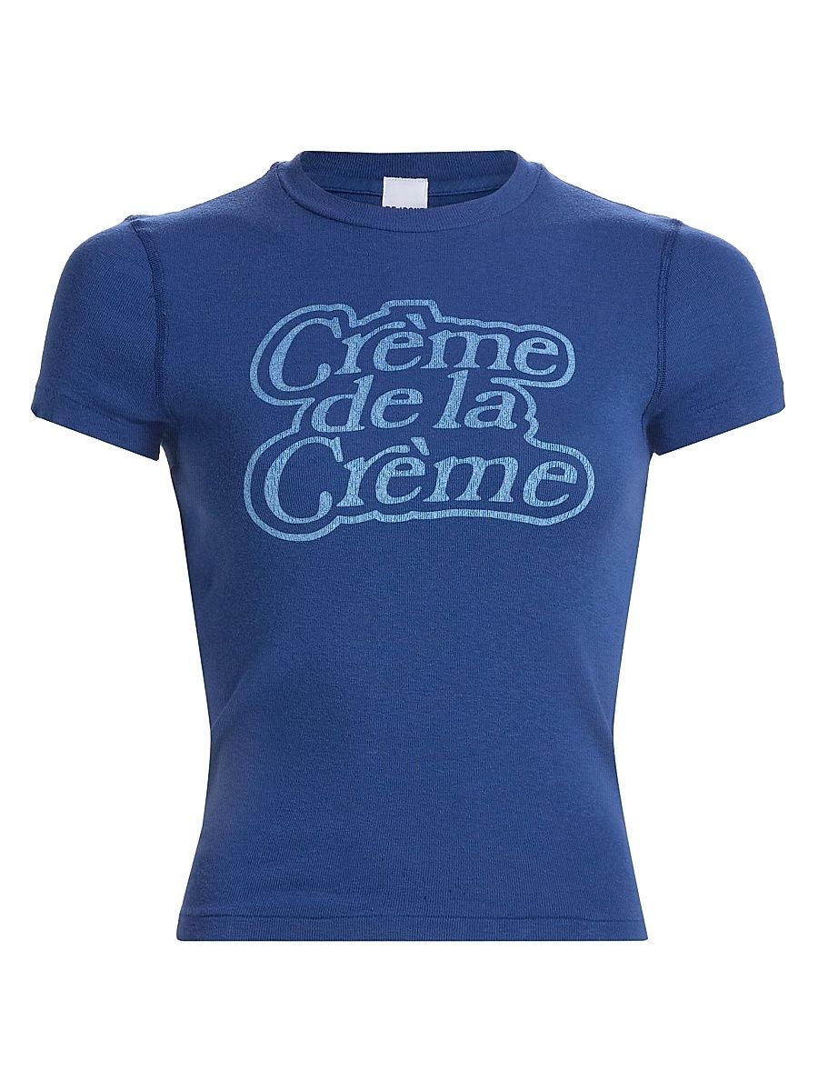 Women's Crème De La Crème Cotton Baby T-Shirt - Postman Blue - Size XL