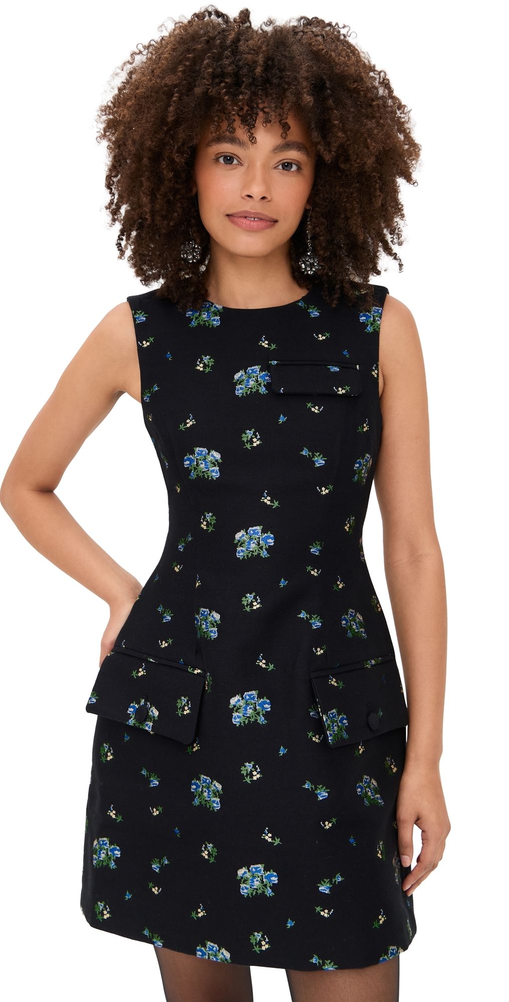 BAUM UND PFERDGARTEN Amayah Dress Black Small Flower 32