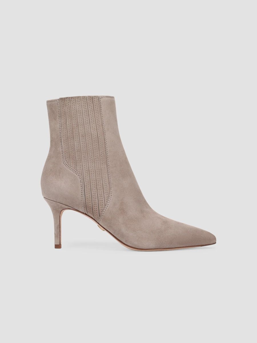 Veronica Beard Women's Lisa 70MM Suede Ankle Boots - Bark - Size 11