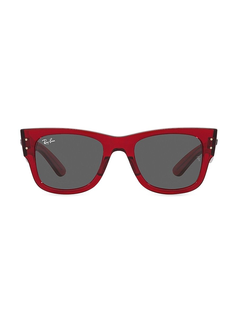 Women's RB0840 51MM Square Sunglasses - Transparent Red