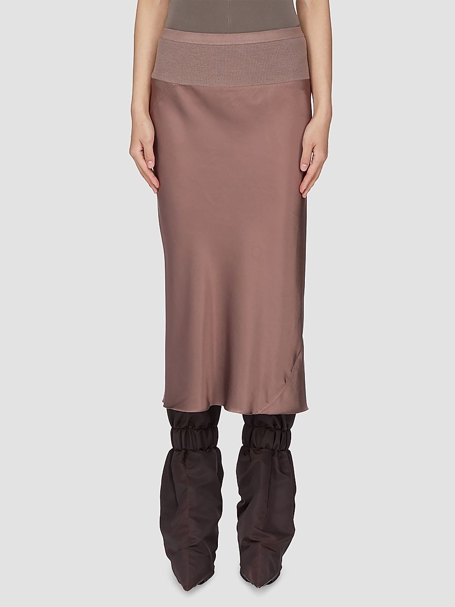 Women's Satin Bias Midi-Skirt - Grape - Size 6