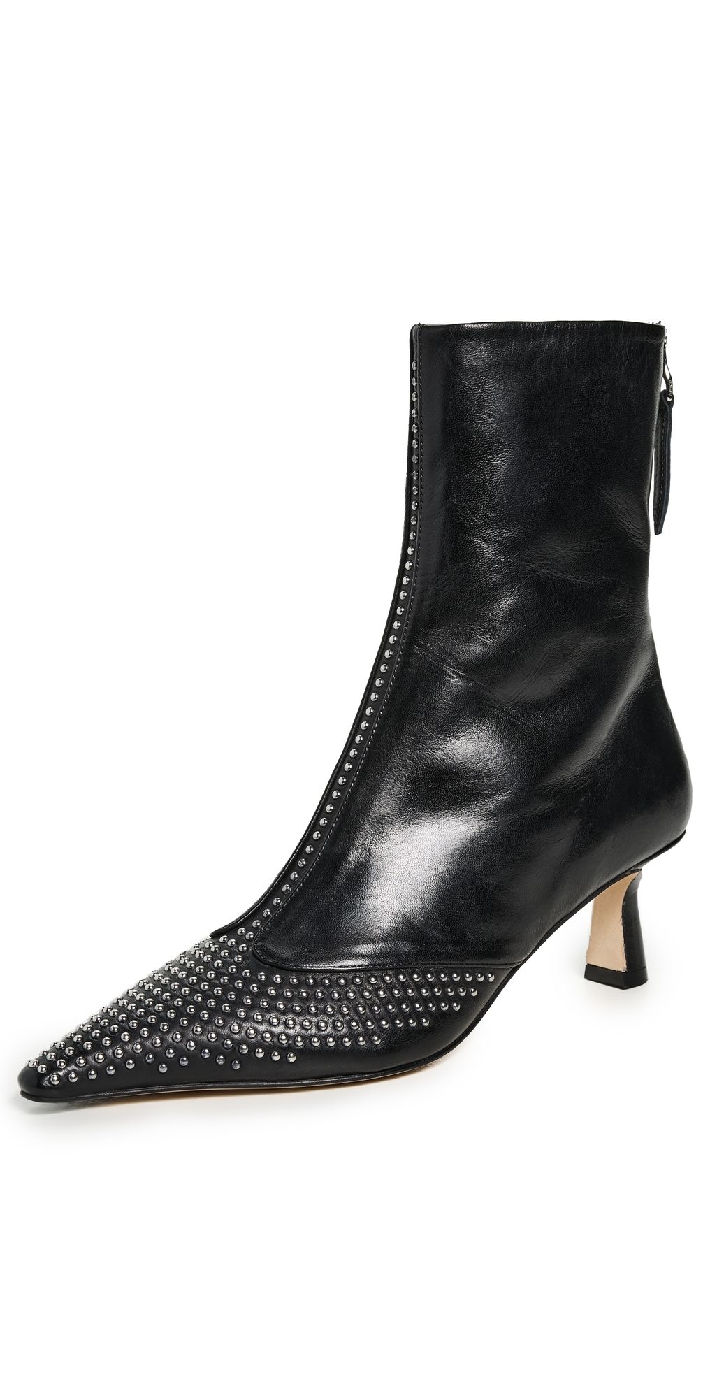 AEYDE Sila Mini Studs Nappa Leather Booties Black 40