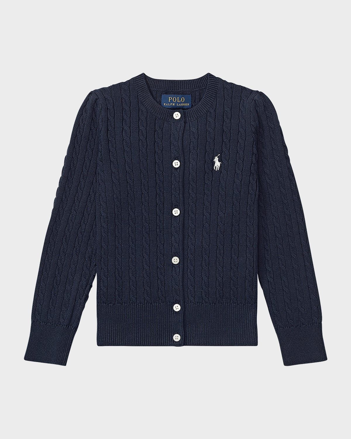 Girl & apos;s Cable-Knit Ribbed Cardigan