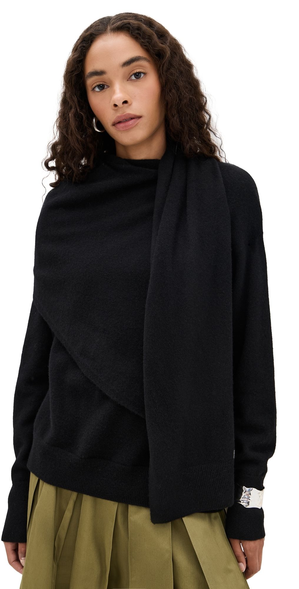 Vince Draped Pullover H Dove Oat L