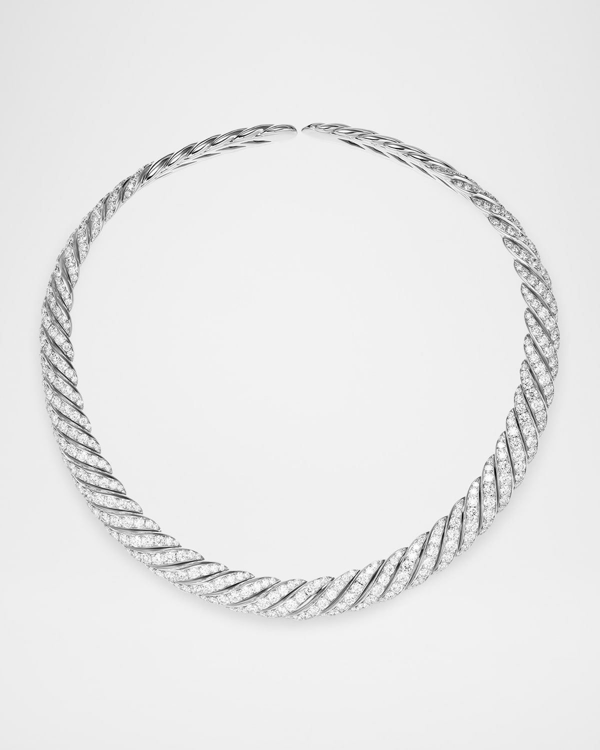 Sculpted Cable Necklace Sterling Silver, 11mm, 16"L