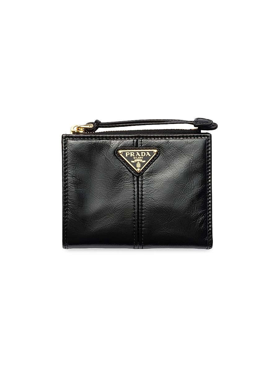 Women's Small Leather Wallet - Black