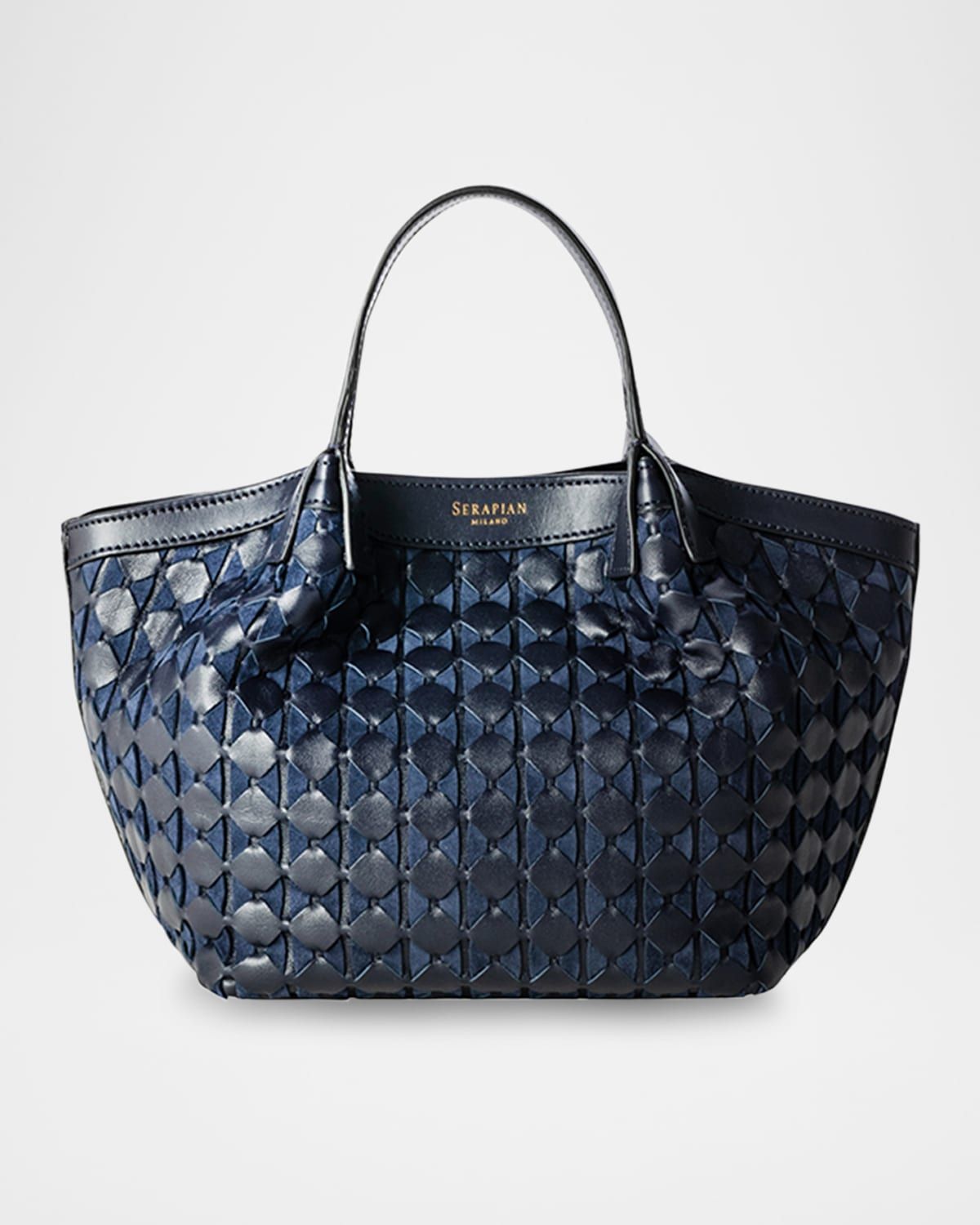 Secret Mini Mosaic Leather Top-Handle Bag