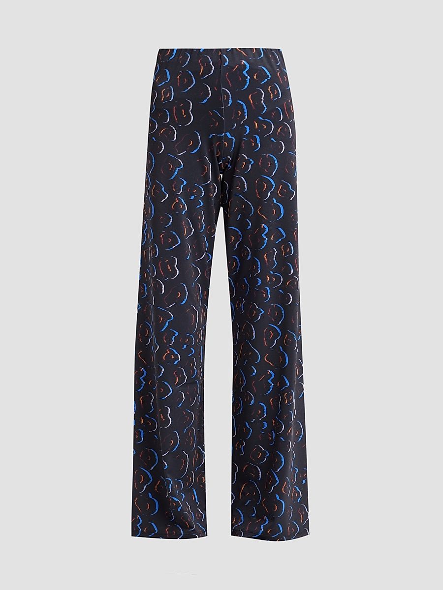 Women's Leslie Printed Jersey Pants - Midnight Safari - Size XL