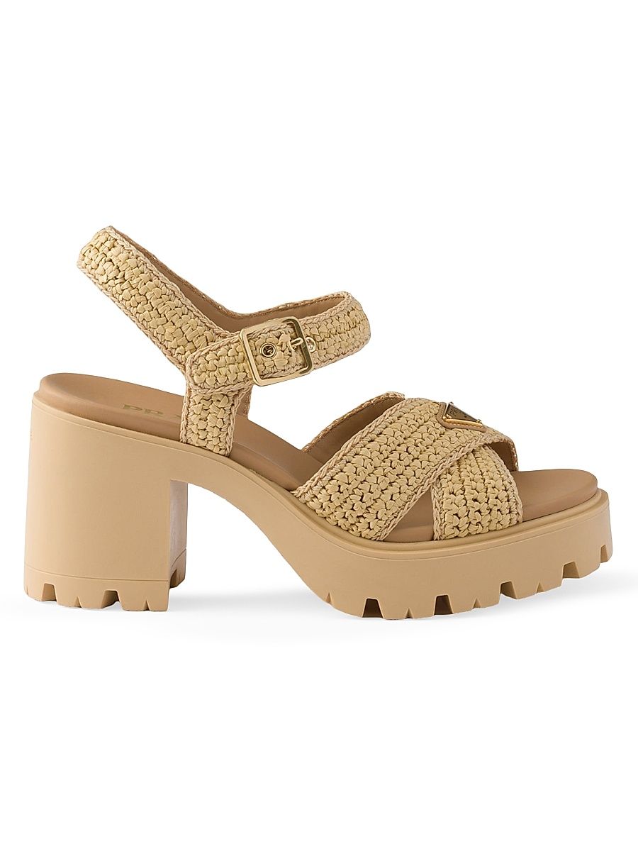 Women's Crochet Sandals - Beige Khaki - Size 7