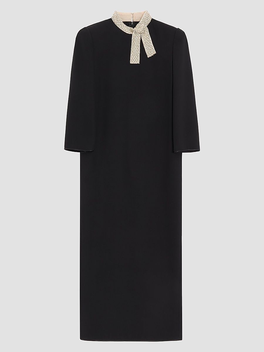 Women's Cady Couture Embroidered Dress - Black Silver - Size 6