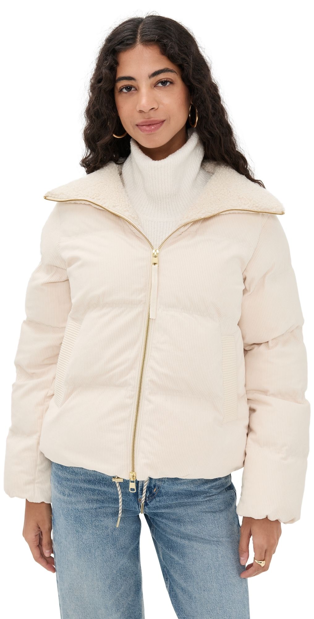 Varley Brackley Cord Puffer Jacket Birch XL