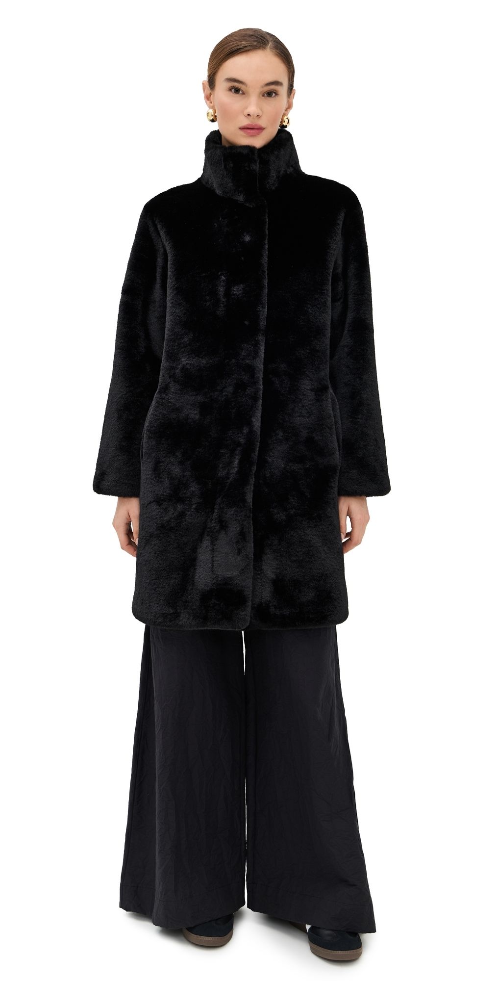 Apparis Blair Faux Fur Coat Noir S