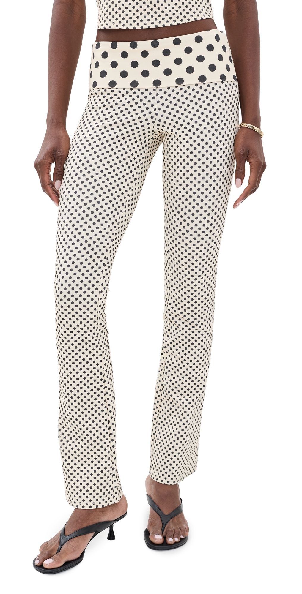 Miaou Alba Pants Black/Nude Polka Dot L
